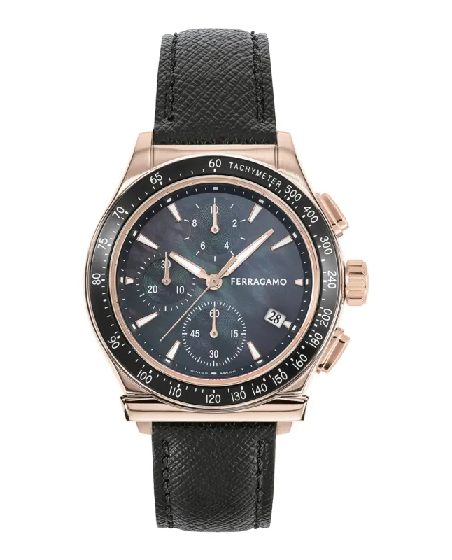 Ferragamo 1927 Chrono Leather Watch sold by Zulily