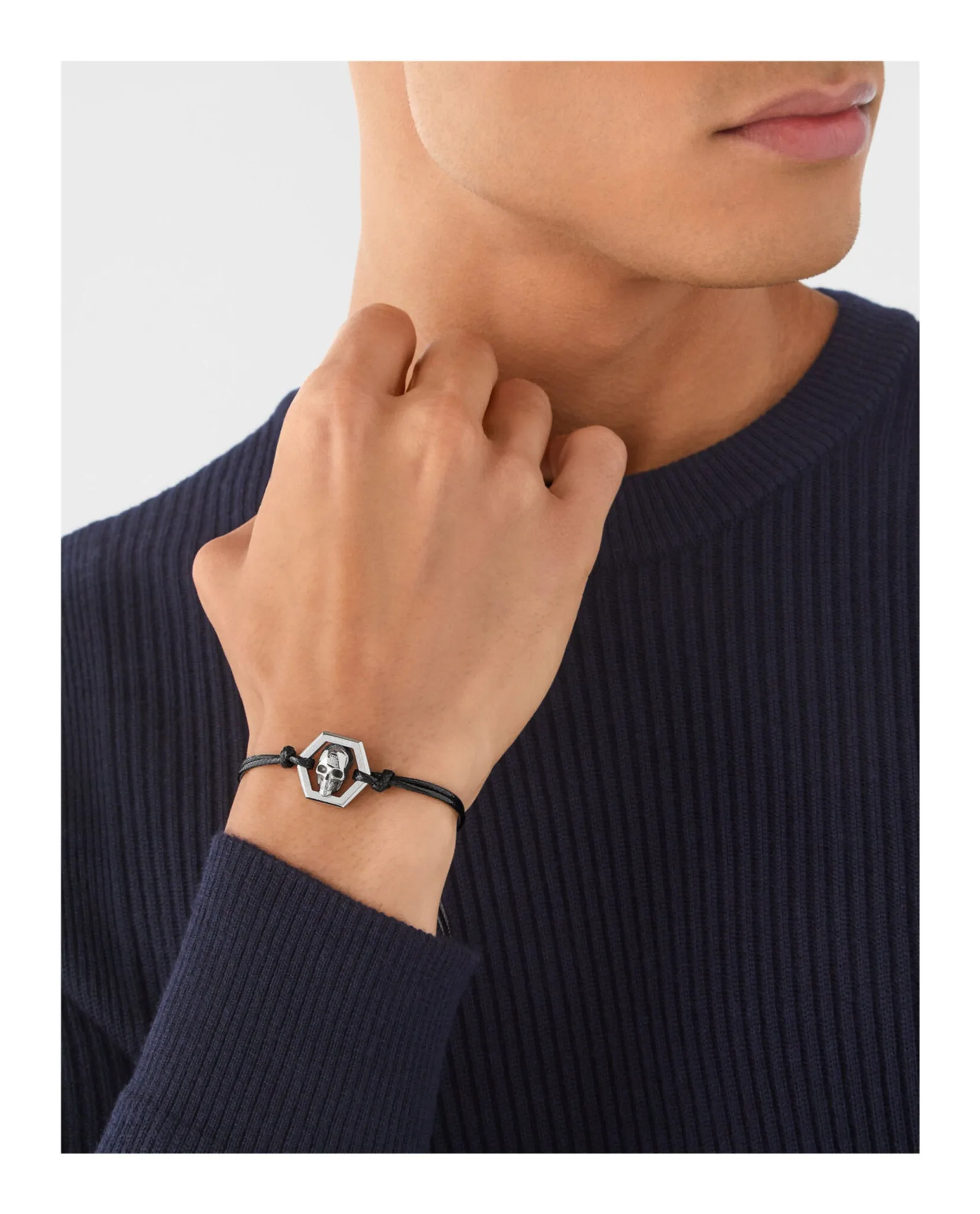 Philipp Plein Linked Cotton Cord Bracelet sold by Zulily product image thumbnail 4