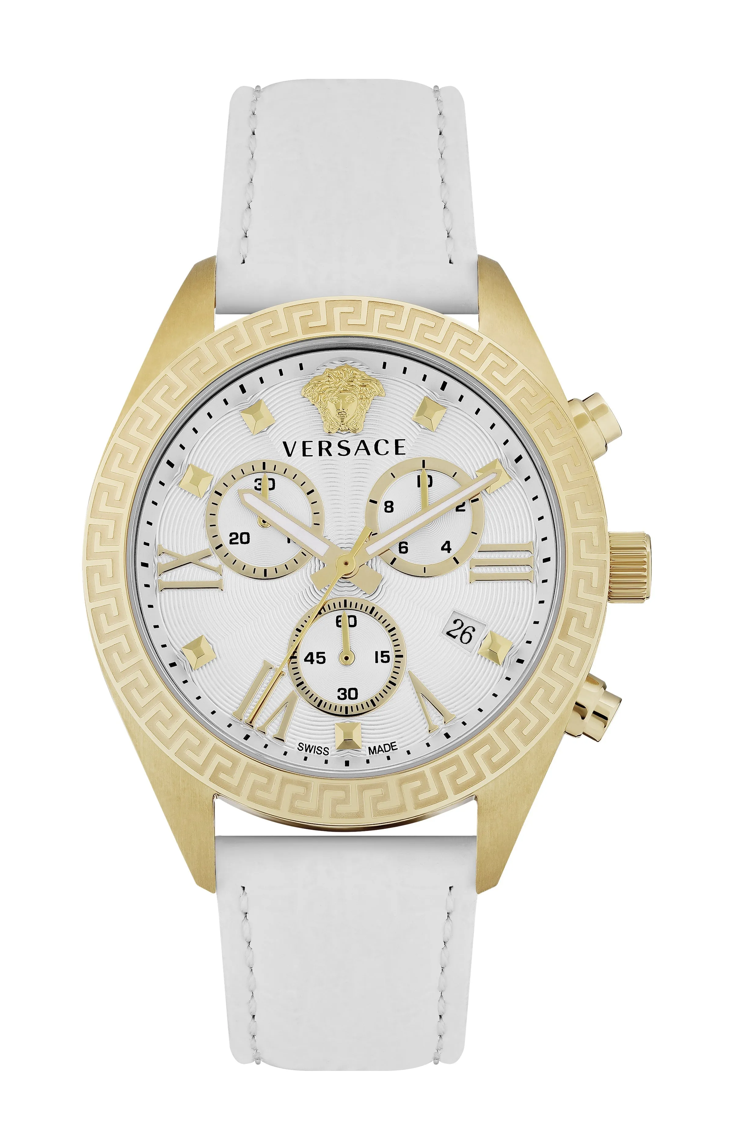 Versace Greca Chrono Leather Watch sold by Zulily