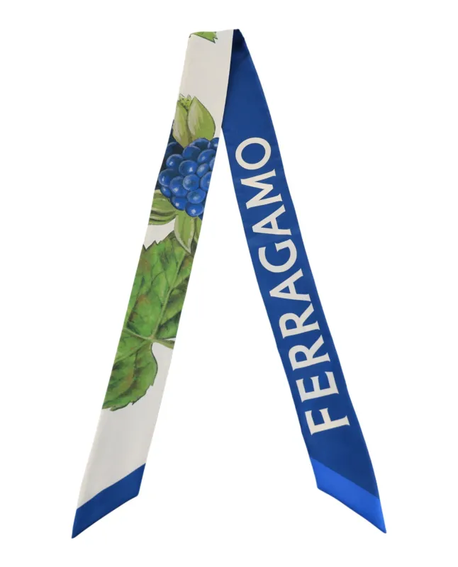 Ferragamo Wild Blueberry-Print Silk Bandeau sold by Zulily