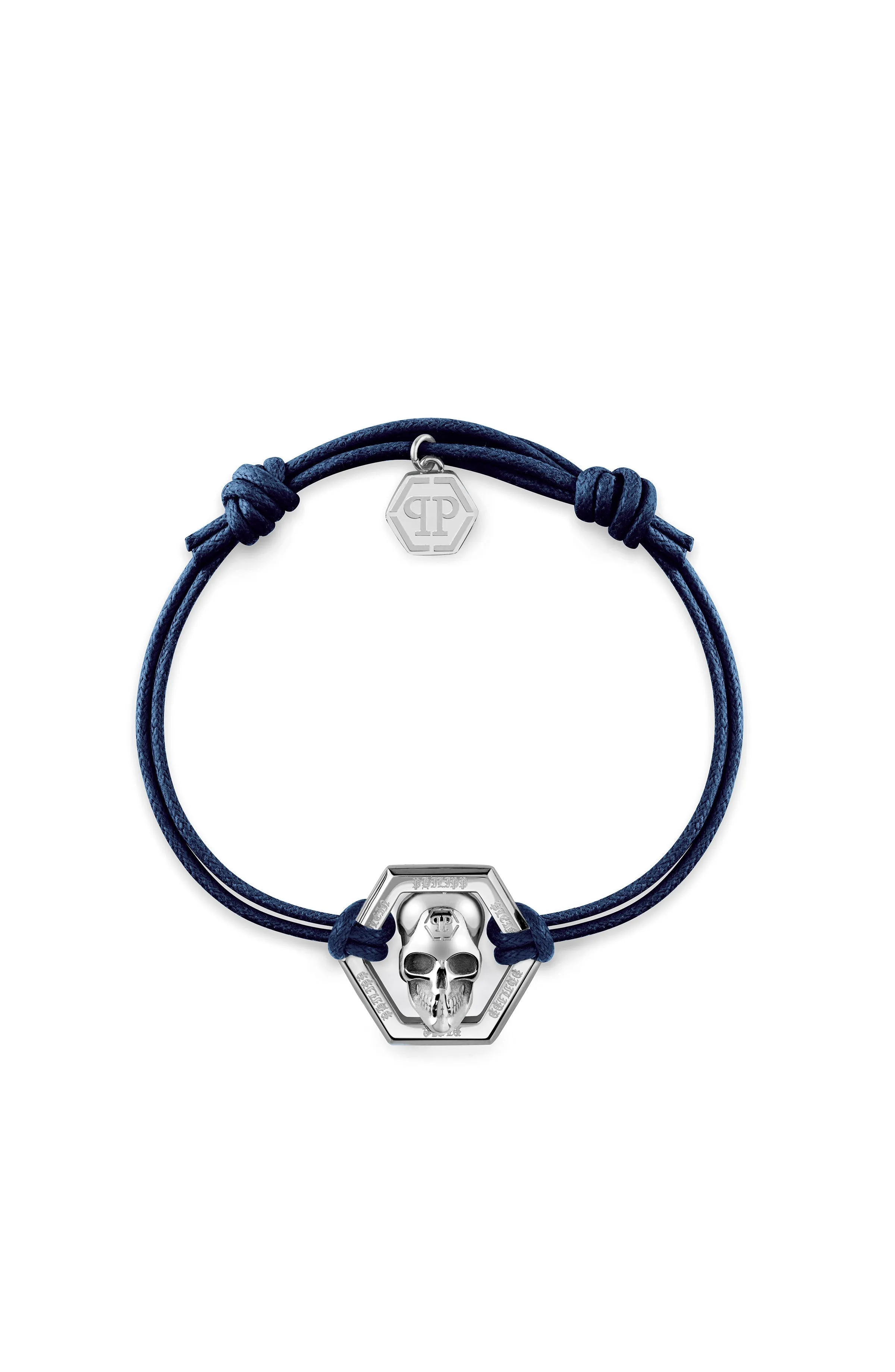 Philipp Plein Linked Cotton Cord Bracelet sold by Zulily