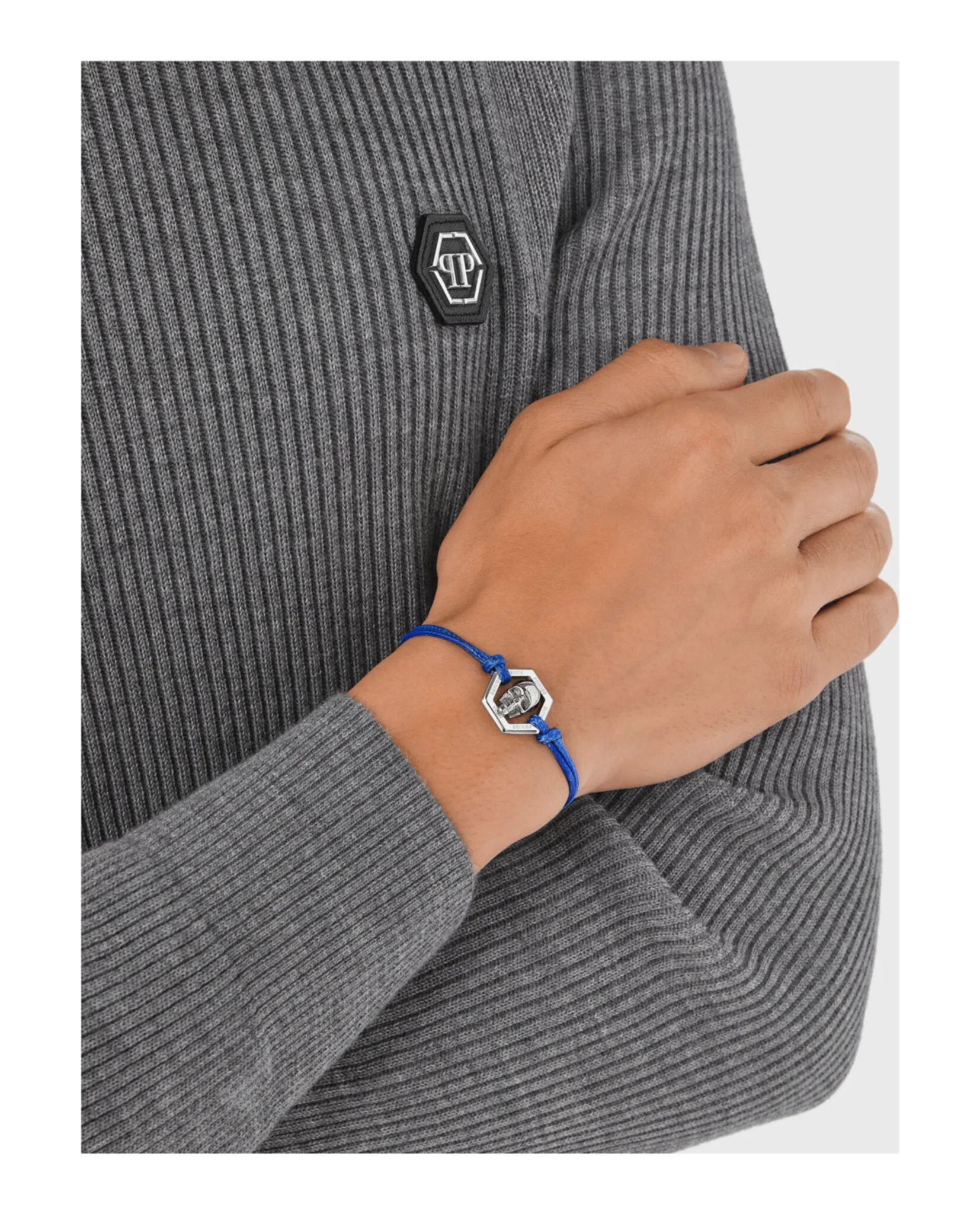 Philipp Plein Linked Cotton Cord Bracelet sold by Zulily product image thumbnail 4