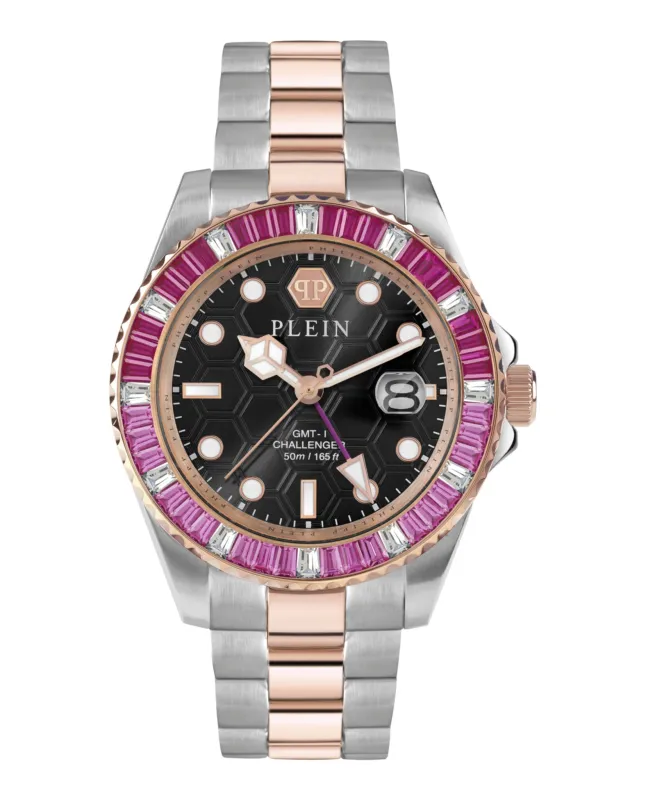 Philipp Plein GMT-I Challenger Baguettes Bracelet Watch sold by Zulily