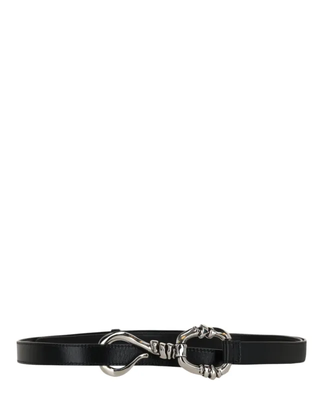 Alexander McQueen Hook-Embellished Leather Belt sold by Zulily
