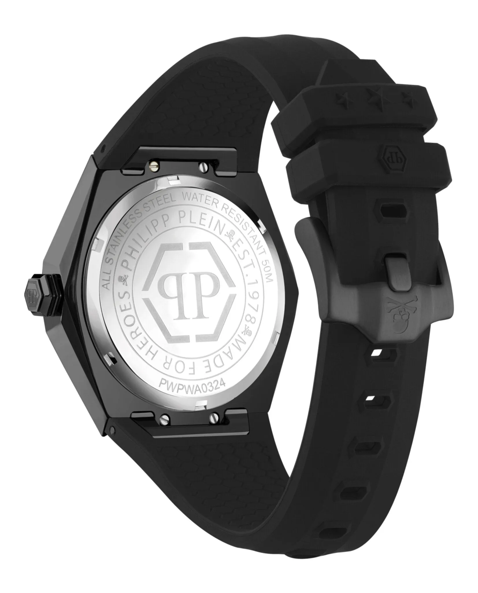 Philipp Plein The $kull Spikes Silicone Watch sold by Zulily product image thumbnail 3