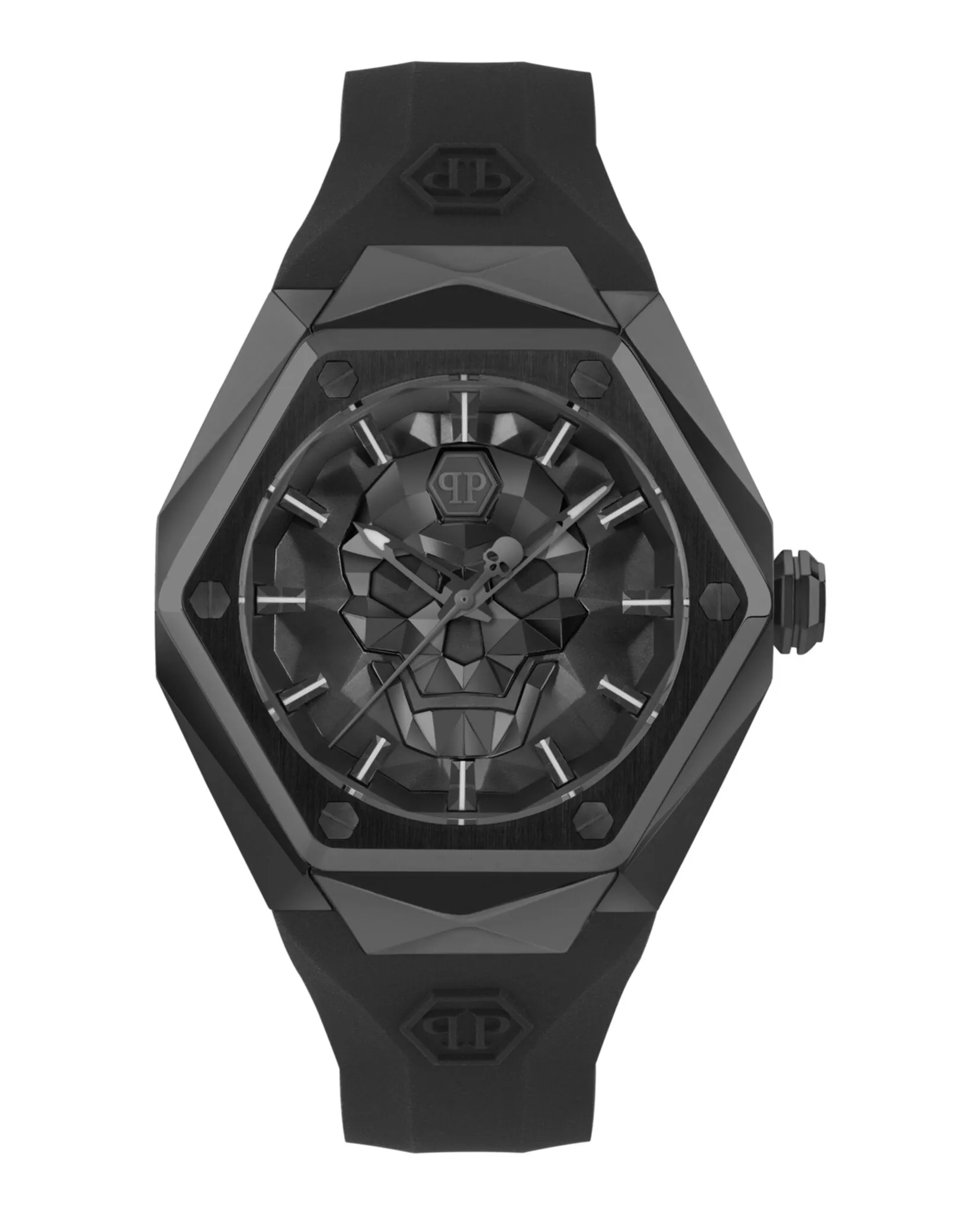 Philipp Plein The $kull Spikes Silicone Watch sold by Zulily