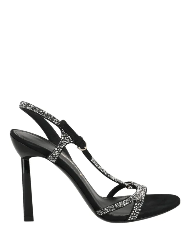 Ferragamo Jole X5 Crystal Embellished Heels made by Salvatore Ferragamo