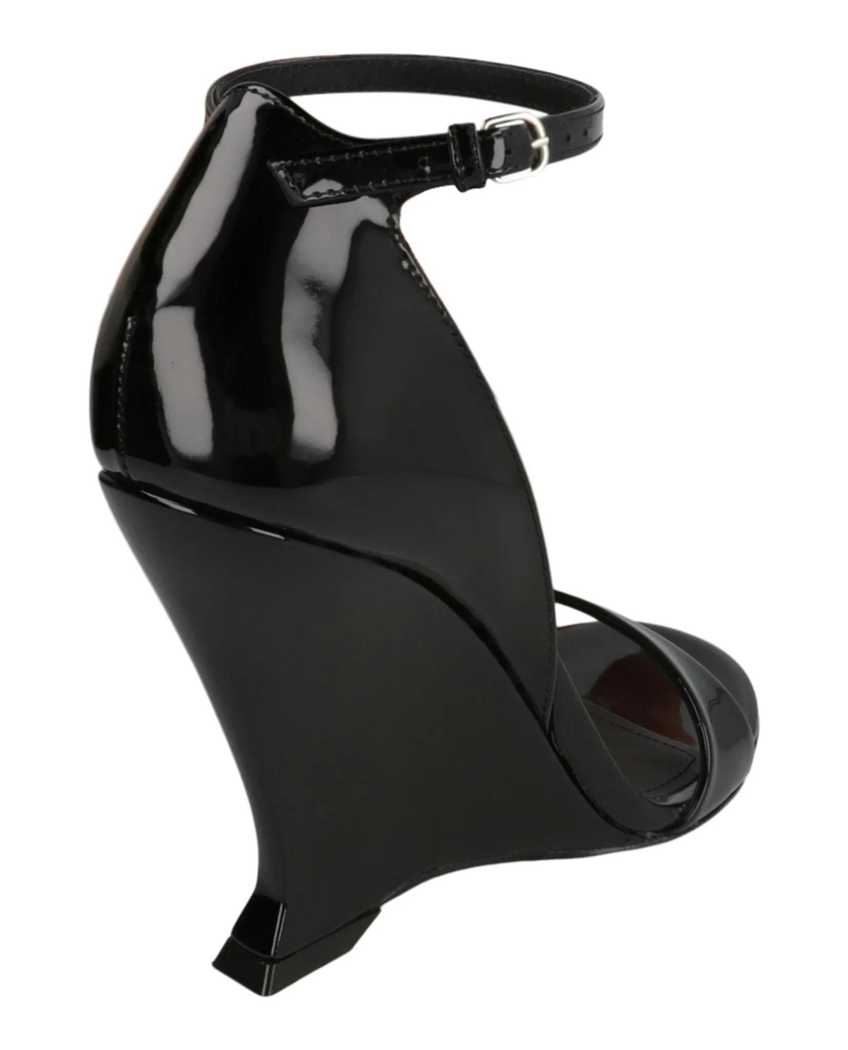 Ferragamo Vidette Patent Leather Wedge Sandals sold by Zulily product image thumbnail 3