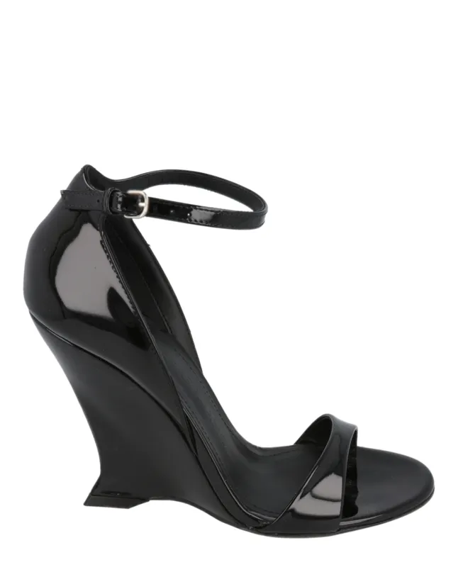Ferragamo Vidette Patent Leather Wedge Sandals sold by Zulily