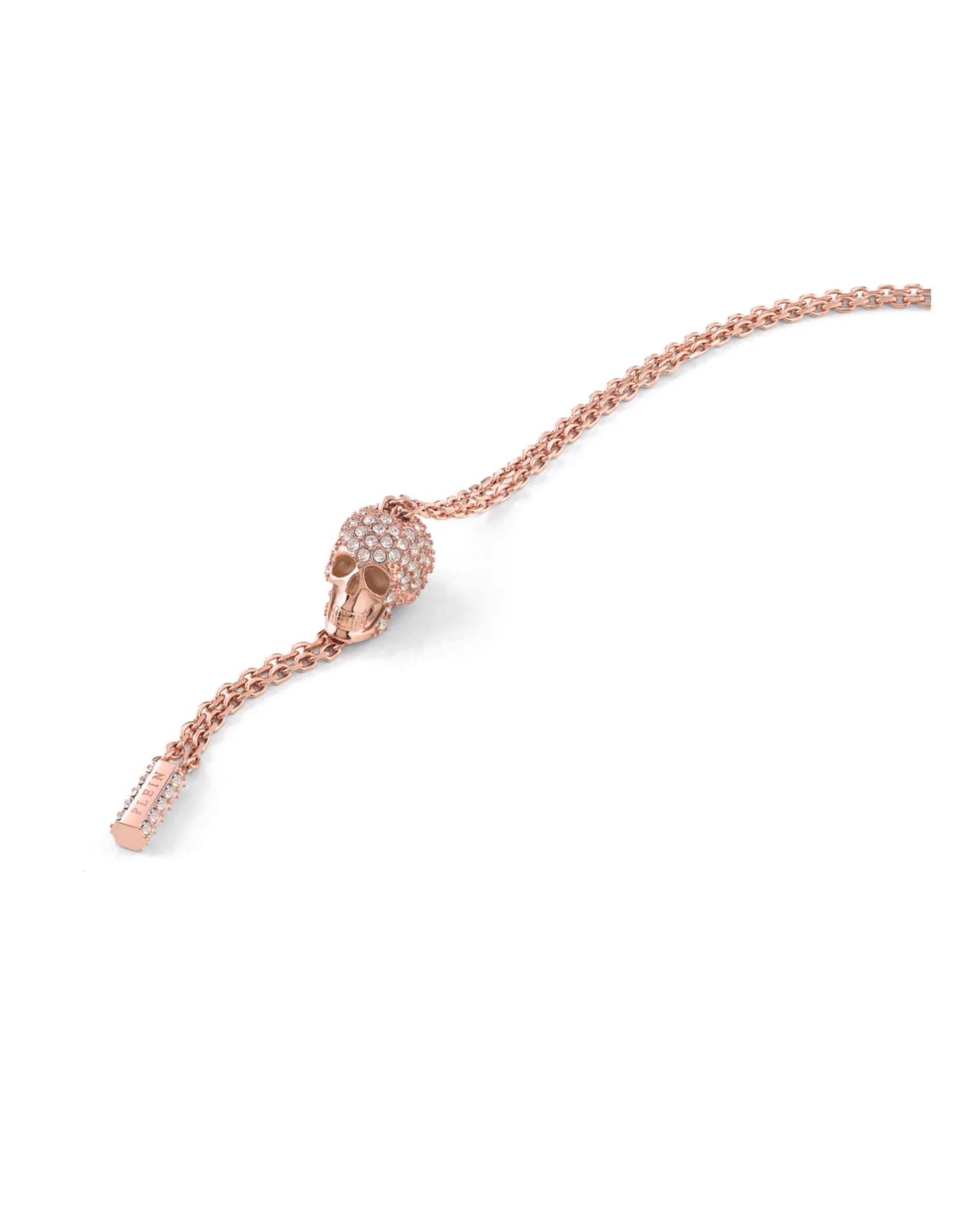 Philipp Plein Sliding $kull Crystal Cable Chain Necklace sold by Zulily product image thumbnail 2