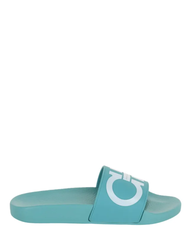 Ferragamo Groovy Dual Gancini Slides sold by Zulily