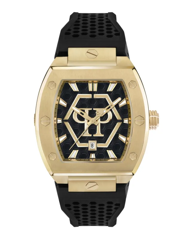 Philipp Plein The Hexagon Phantom Silicone Watch sold by Zulily