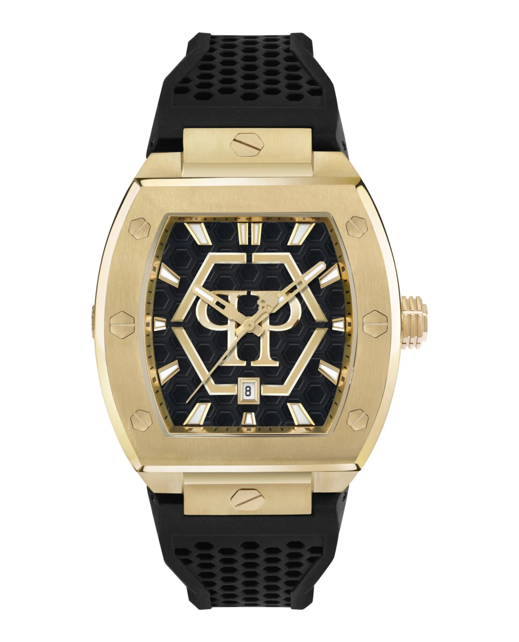 Philipp Plein The Hexagon Phantom Silicone Watch sold by Zulily