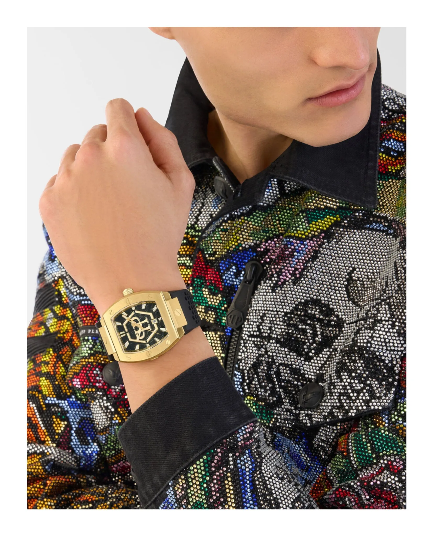 Philipp Plein The Hexagon Phantom Silicone Watch sold by Zulily product image thumbnail 5