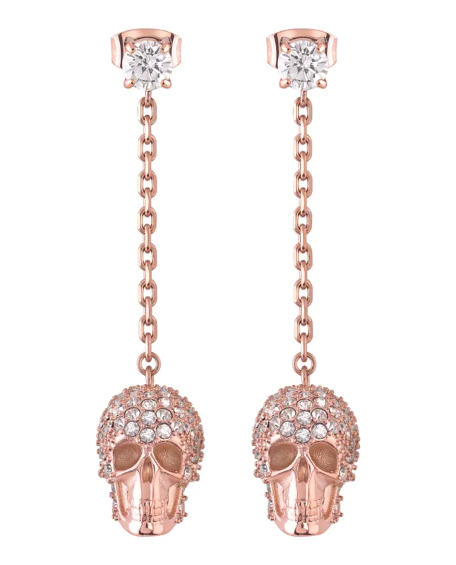 Philipp Plein Sliding $kull Crystal Dangle Earrings sold by Zulily