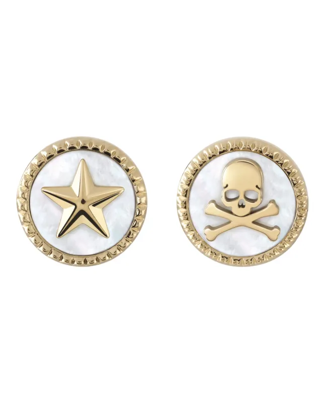 Philipp Plein Plein Mini Logo Stud Earrings sold by Zulily
