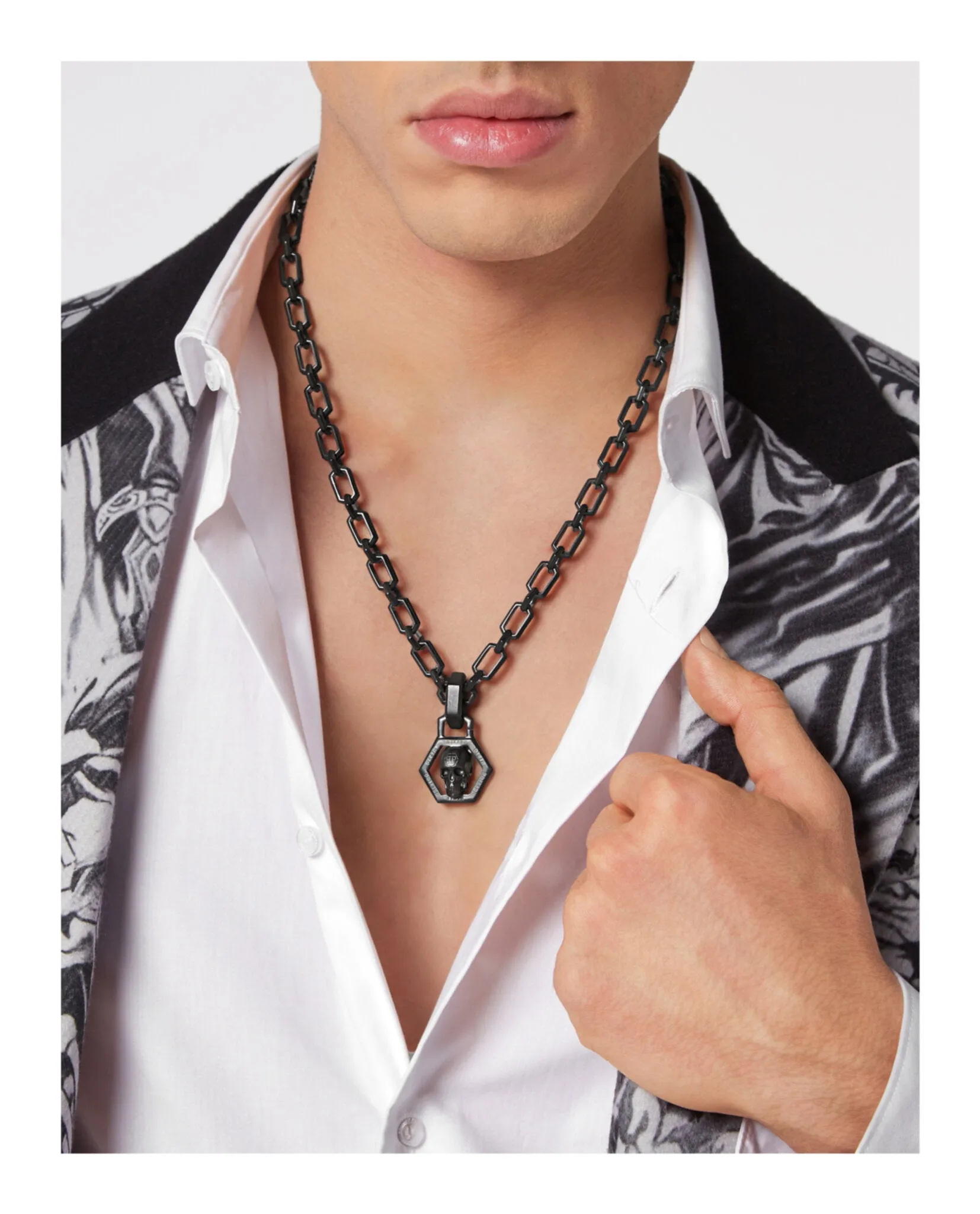 Philipp Plein Plein Icon Chain Necklace sold by Zulily product image thumbnail 4