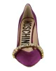 Moschino Logo Lettering Satin Pumps sold by Zulily
