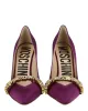 Moschino Logo Lettering Satin Pumps sold by Zulily