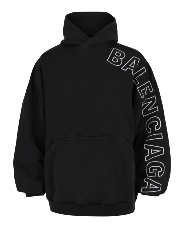 Balenciaga Logo Embroidered Oversized Hoodie sold by Zulily