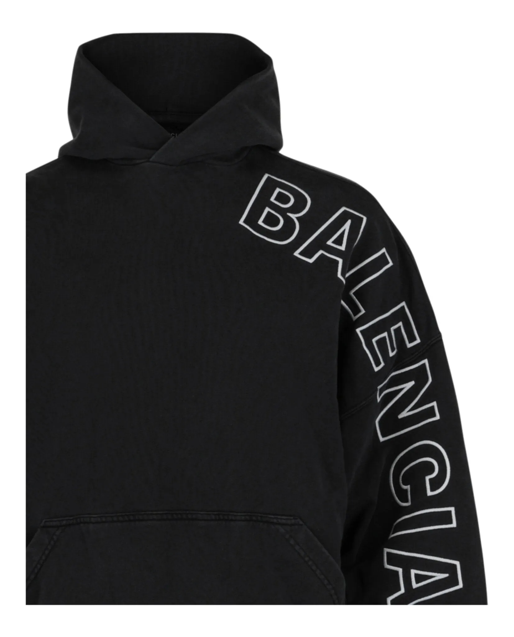 Balenciaga Logo Embroidered Oversized Hoodie sold by Zulily product image thumbnail 3
