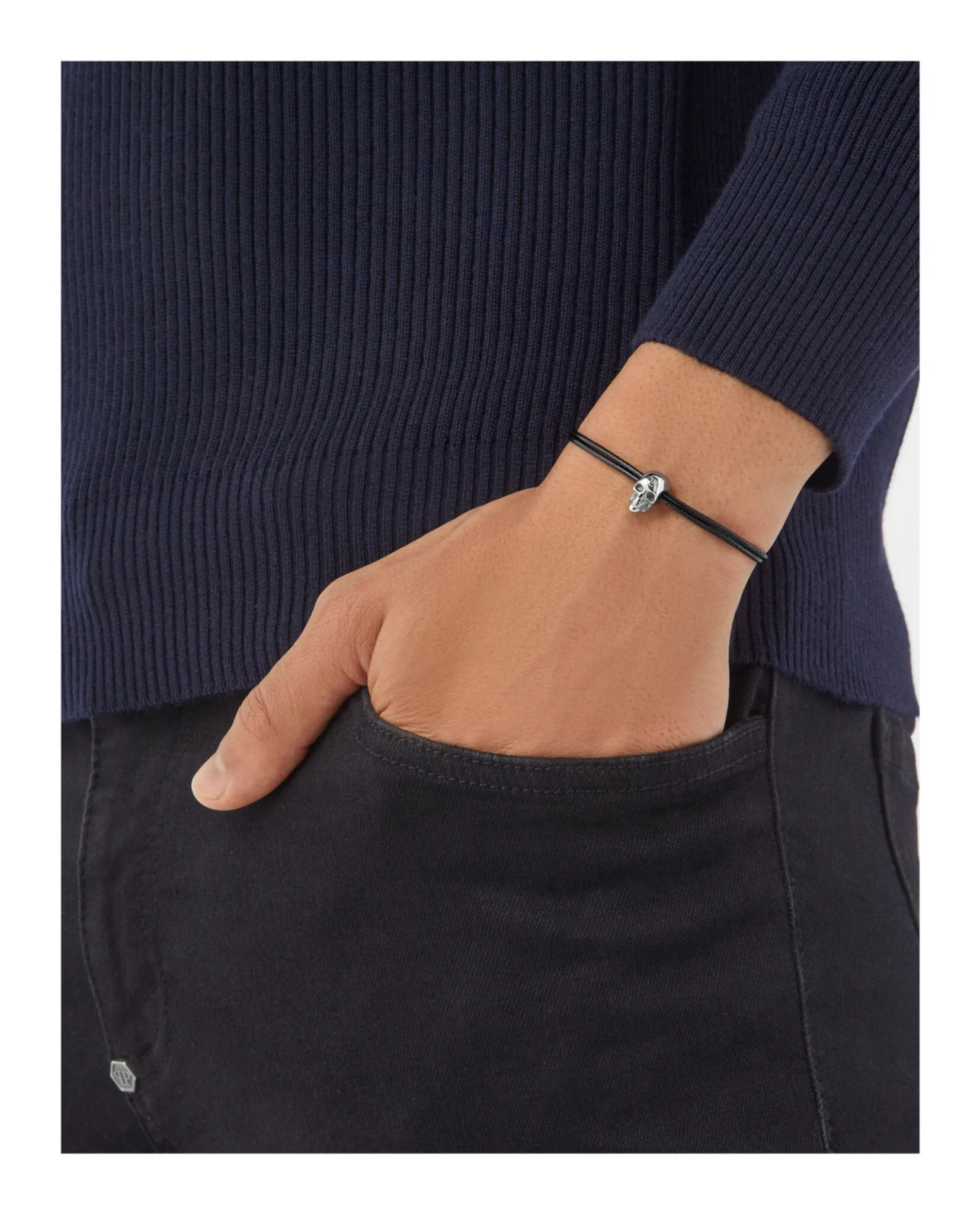 Philipp Plein Linked Cotton Cord Bracelet sold by Zulily product image thumbnail 4