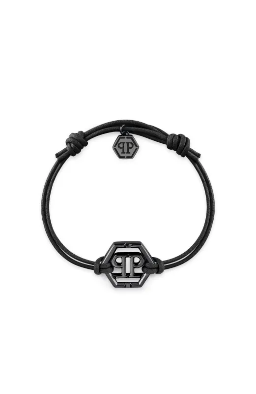 Philipp Plein Linked Cotton Cord Bracelet sold by Zulily