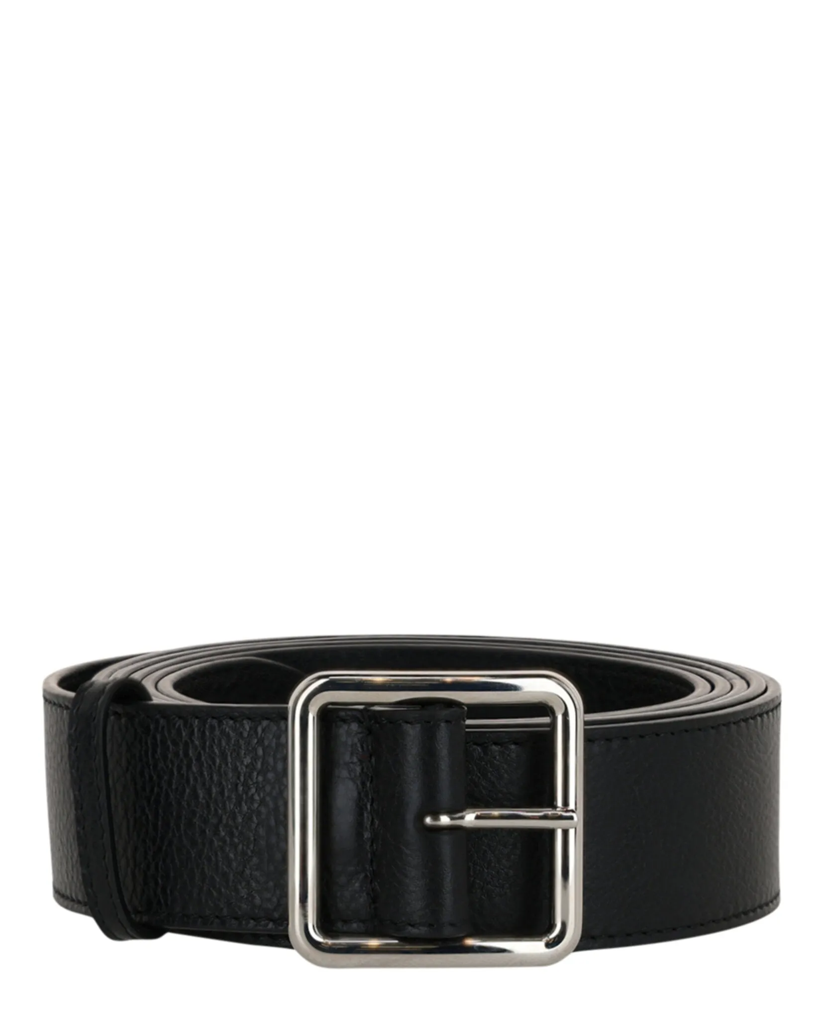 Alexander McQueen Long Pebbled Leather Belt sold by Zulily