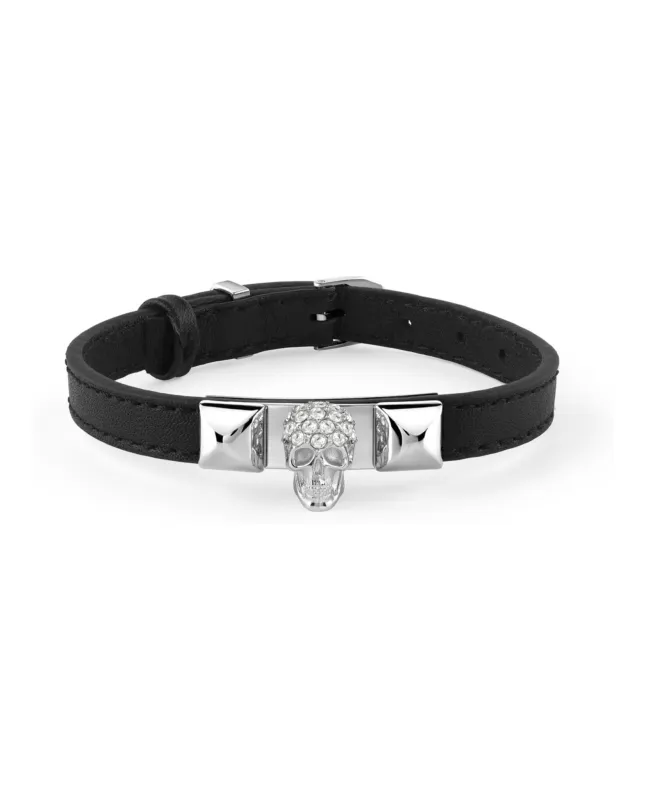 Philipp Plein Plein Enigma Crystal Calf Leather Bracelet sold by Zulily