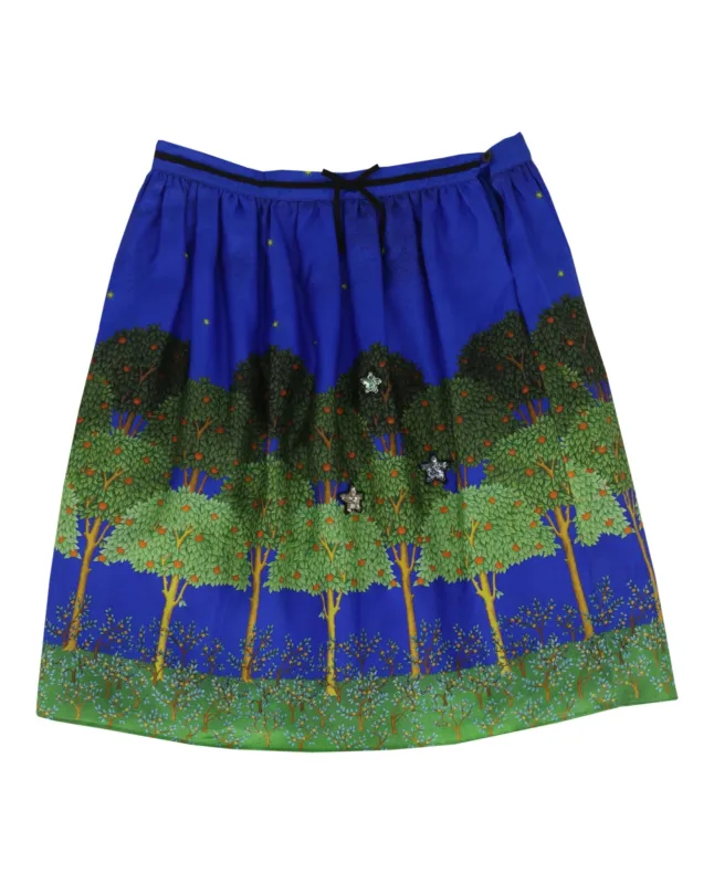 Gucci Embroidered Silk Skirt sold by Zulily