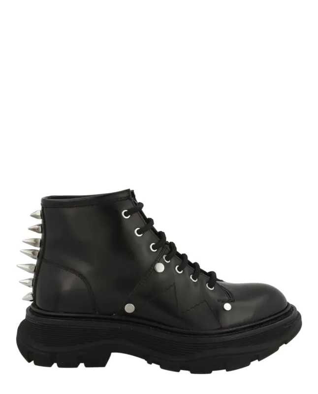 Alexander McQueen Leather Ankle Combat Boots sold by Zulily