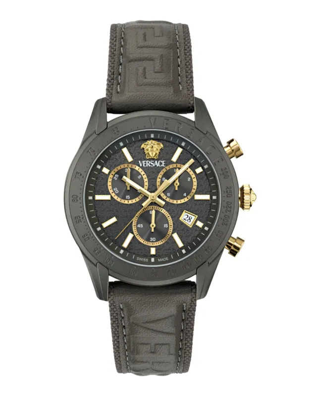 Versace Chrono Master Leather Watch sold by Zulily