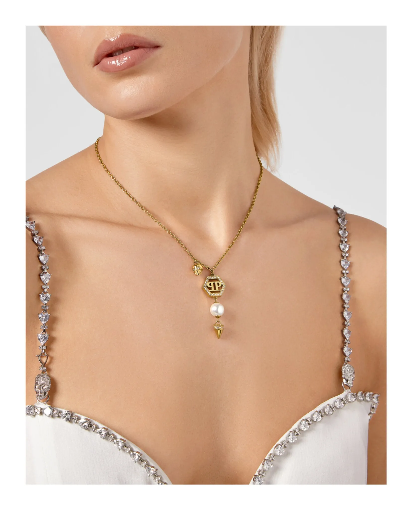 Philipp Plein Rhapsody Crystal Cable Chain Necklace sold by Zulily product image thumbnail 4
