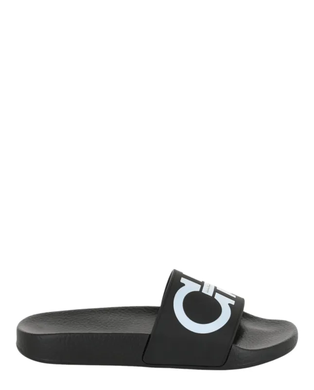 Ferragamo Groovy Dual Gancini Slides sold by Zulily
