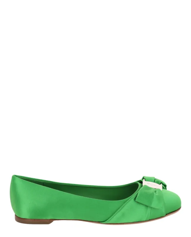 Ferragamo Varina Satin Flat sold by Zulily