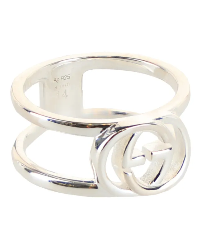 Gucci Interlocking G Cutout Silver Ring sold by Zulily