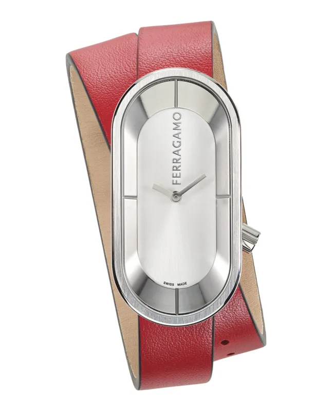 Ferragamo Curve Leather Watch sold by Zulily