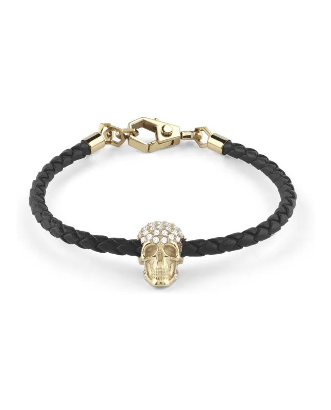 Philipp Plein Plein Enigma Crystal Calf Leather Bracelet sold by Zulily
