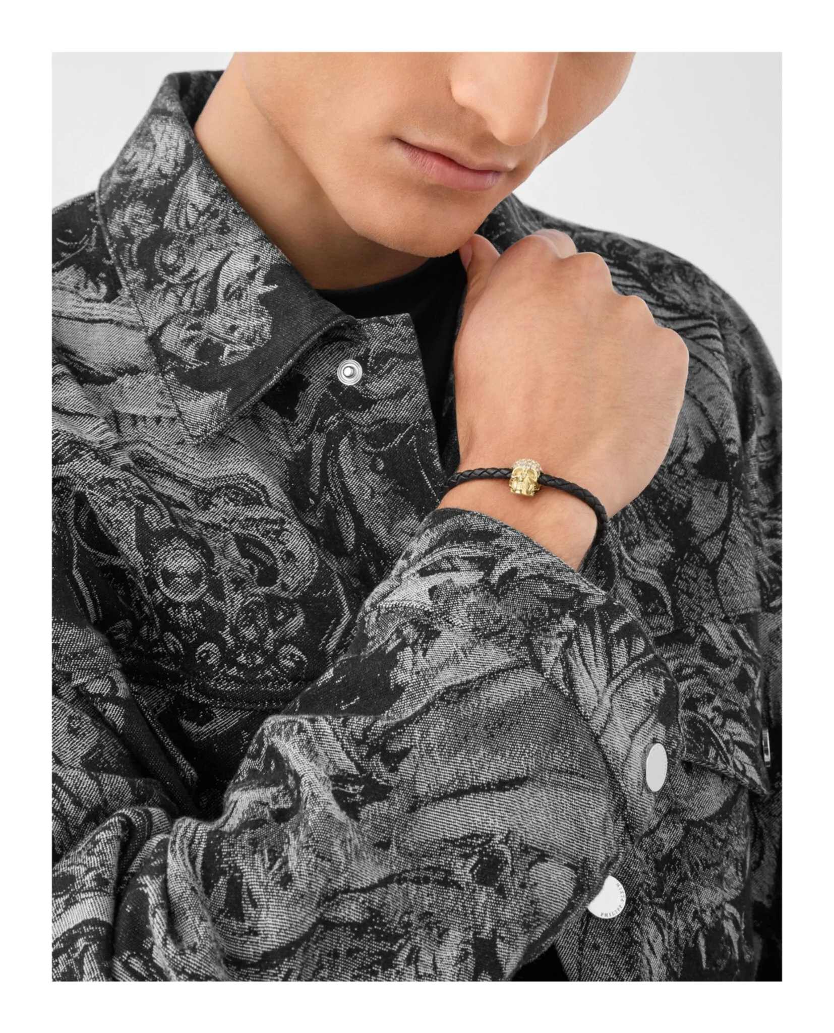 Philipp Plein Plein Enigma Crystal Calf Leather Bracelet sold by Zulily product image thumbnail 4