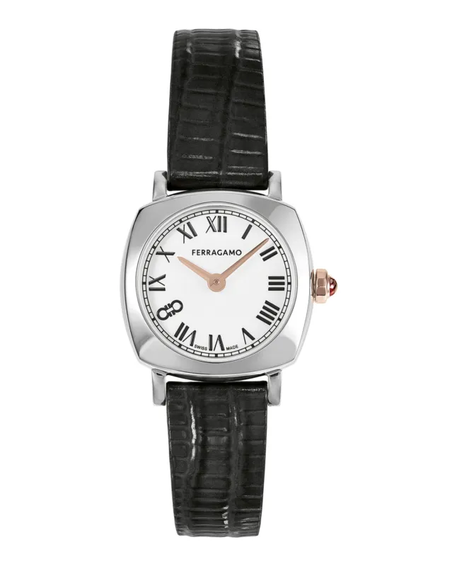 Ferragamo Soft Square Leather Watch sold by Zulily