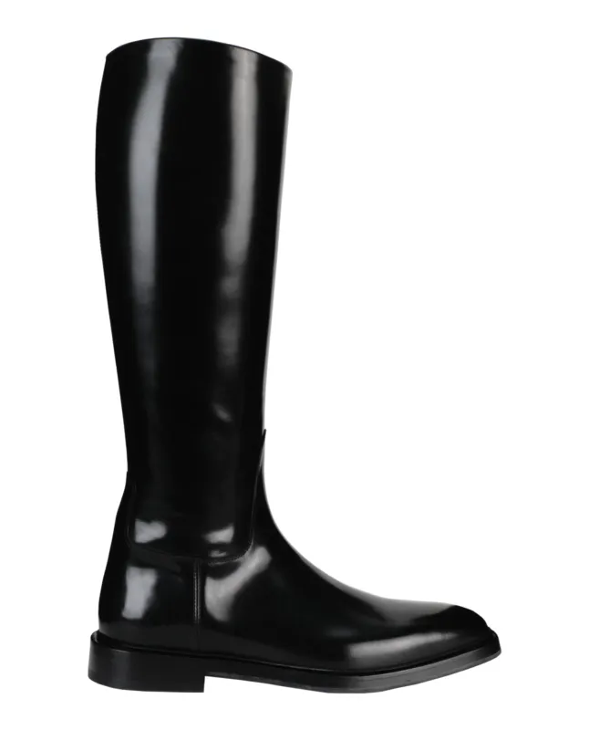 Ferragamo Fluid Leather Riding Boots sold by Zulily