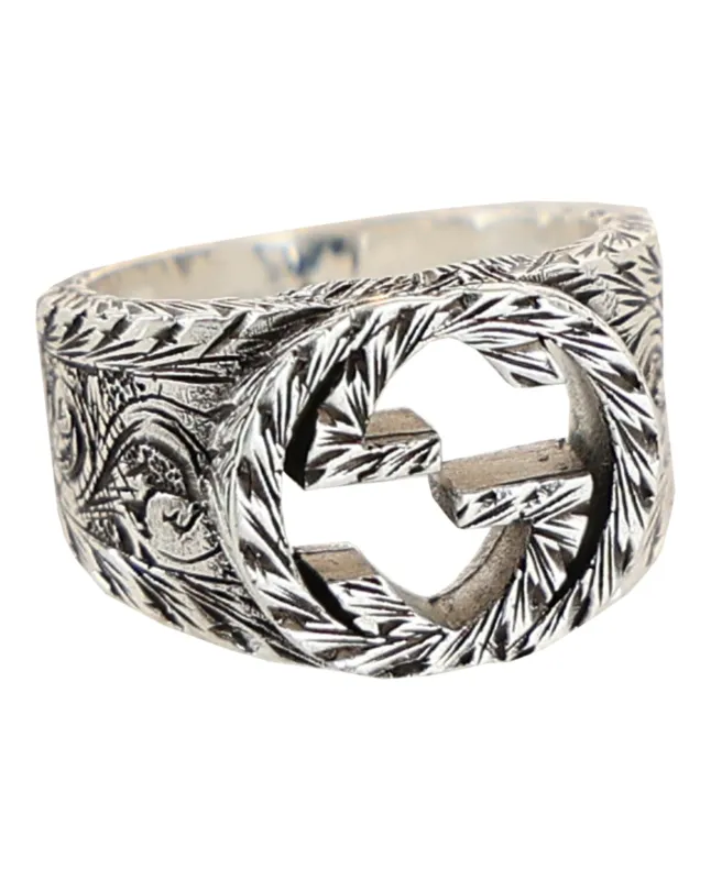 Gucci Interlocking G Paisley Silver Ring sold by Zulily