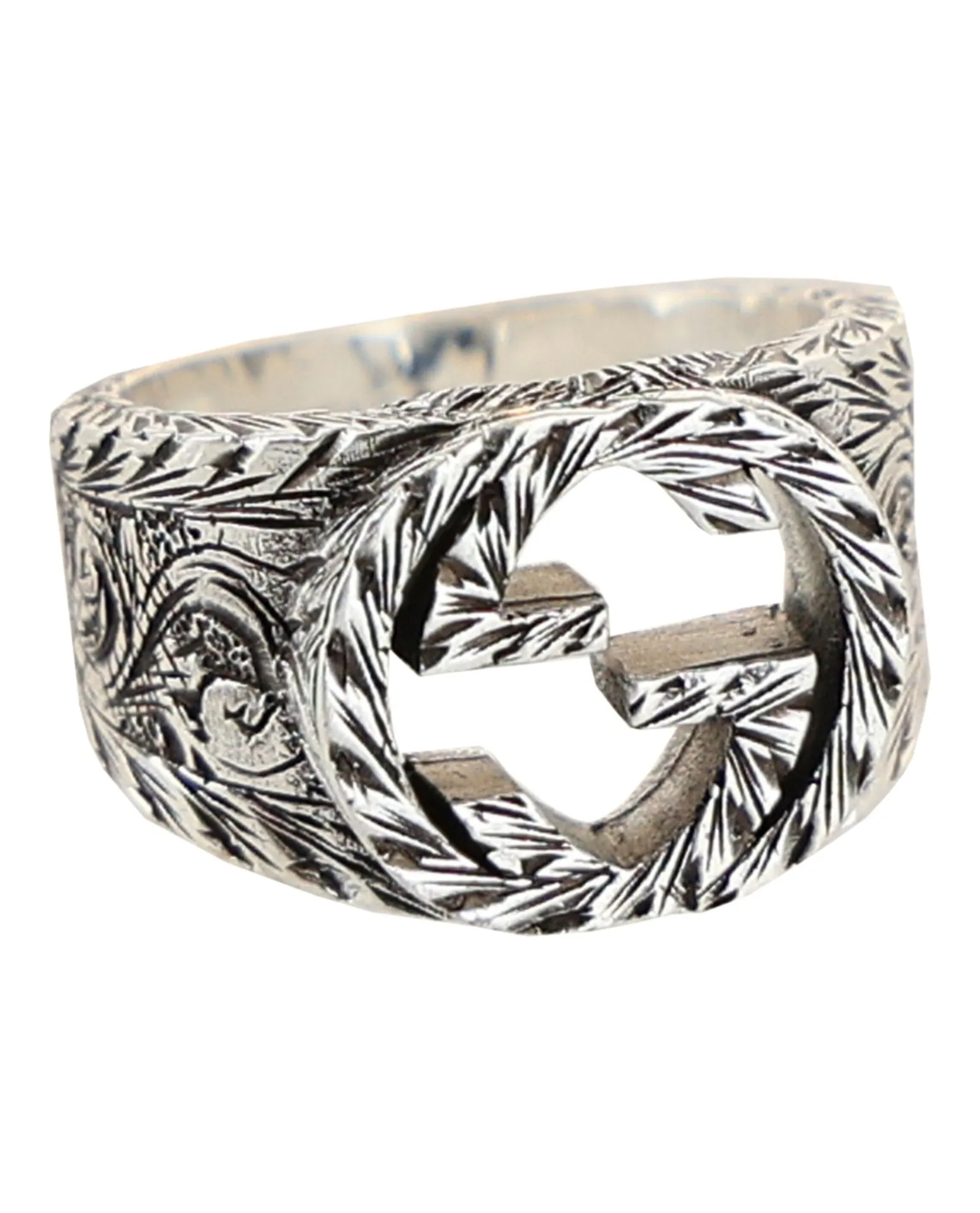 Gucci Interlocking G Paisley Silver Ring sold by Zulily
