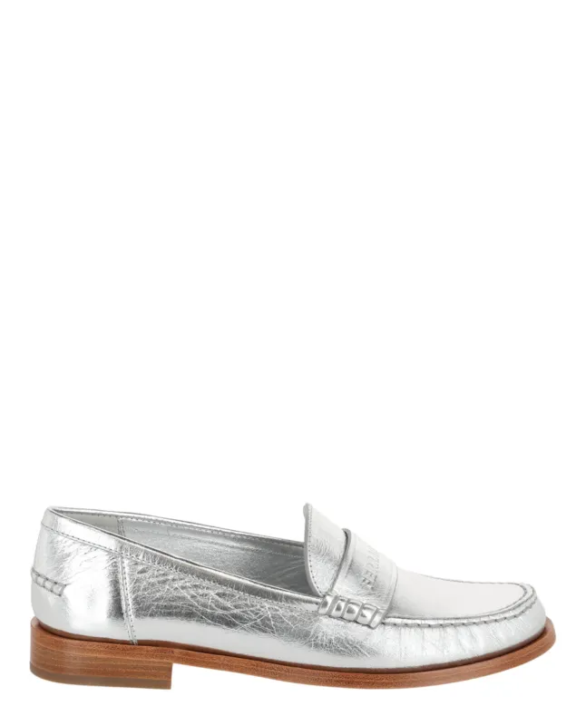Ferragamo Irina Metallic Loafers sold by Zulily