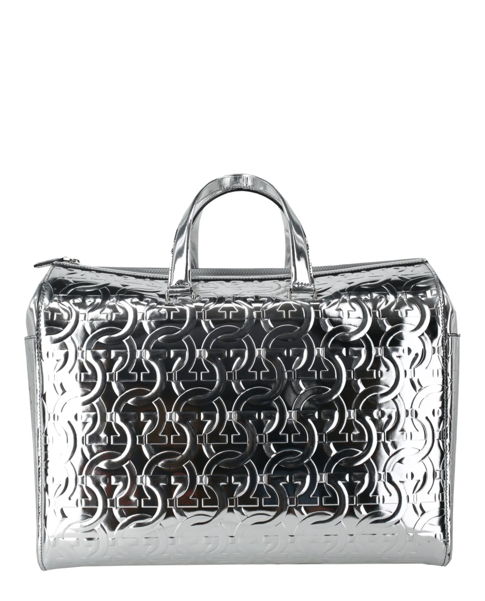 Ferragamo Brooklyn Monogram Metallic Leather Tote sold by Zulily product image thumbnail 5