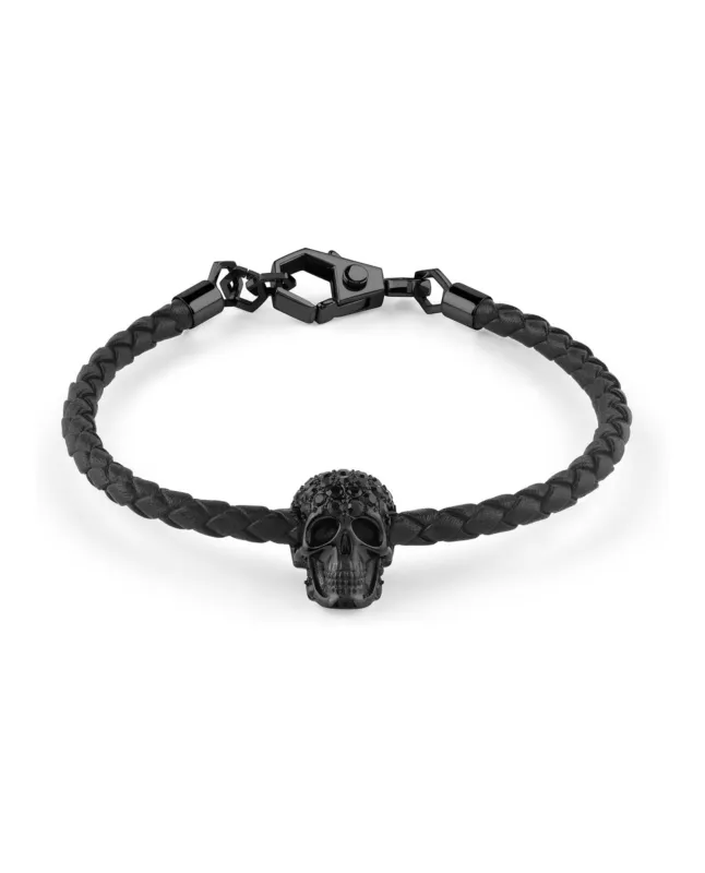 Philipp Plein Plein Elite Crystal Calf Leather Bracelet sold by Zulily