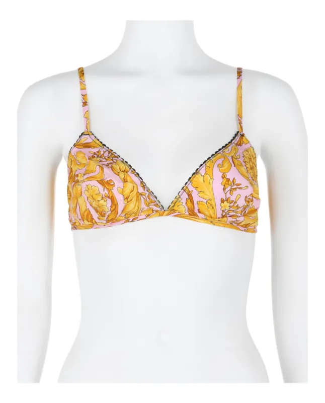 Versace Barocco-Print Triangle Bralette sold by Zulily