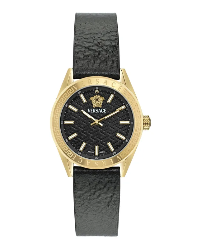 Versace V-Code Leather Watch sold by Zulily
