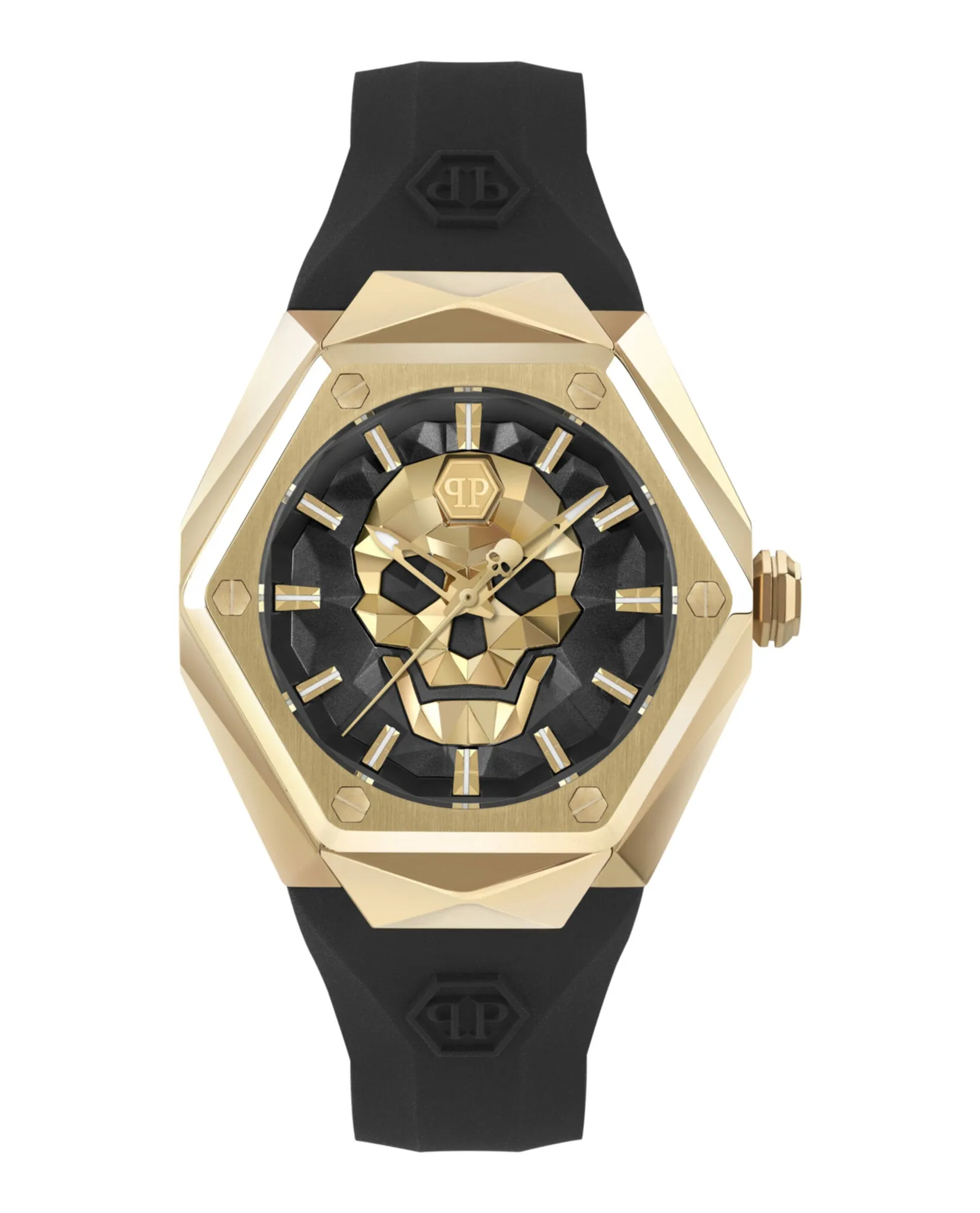 Philipp Plein The $kull Spikes Silicone Watch sold by Zulily