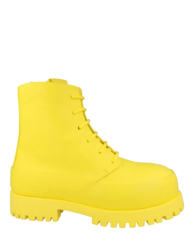 Ferragamo Fede Leather Combat Boots sold by Zulily